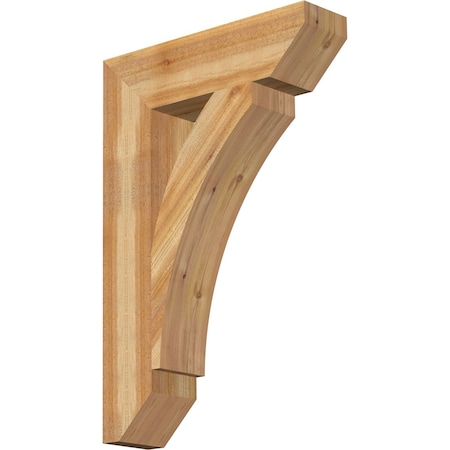 Ekena Millwork Thorton Slat Rough Sawn Bracket, Western Red Cedar, 6"W x 24"D x 36"H BKT06X24X36THR06RWR